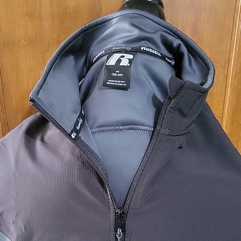 Russell Athletic Men's Black/Grey Performance Jacket Size MED